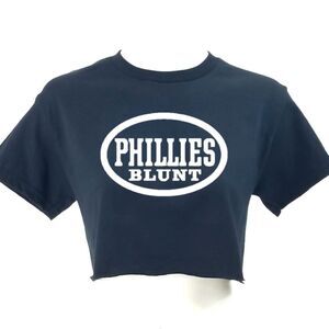 PHILLIES BLUNT Reworked Cropped Crop Top Vintage Style Rock Band Tee Rap Tee y2k